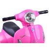Dětská elektrická motorka skútr Vespa bílá07