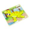 Dřevěné puzzle pro nejmenší dinosaurus žluté4