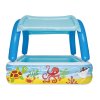 Nafukovací bazén pro děti se stříškou 140x140x114 cm mořský svět04