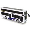 Policejní autobus Dvoupatrový autobus bílý se zvukem napětí4