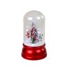Vánoční dekorace svítící sněžítko se Santa Clausem červená2