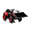 Dětský elektrický traktor s pohyblivou radlicí červený1
