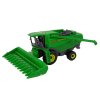 Селскостопански комбайн със приставка зелен жълт