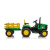 Dětský elektrický traktor s vlečkou 12V 7Ah zelený14