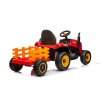 Dětský elektrický traktor BBH 030 s přívěsem červený04