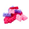 Образователни строителни блокчета в голям розов кофа комплект 160 части