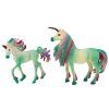 212542 1 sberatelske figurky jednorozec s mladetem zelene 2 ks