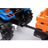 Dětský elektrický traktor Hercules s přívěsem 24V modrý02