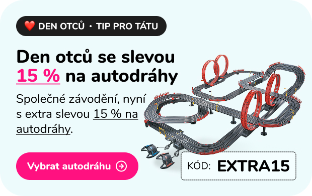 Den otců se slevou 15 % na autodráhy