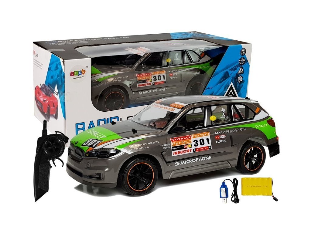 Sportovní auto na dálkové ovládání R/C 1:10 šedé | Mamido Toys