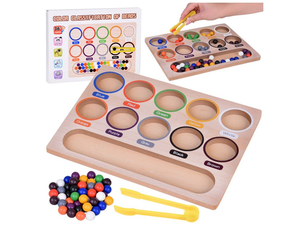 pol pl Kolorowe Kulki Ukladanka Montessori Mozaika Sorter nauka kolorow ZA5329 21358 1