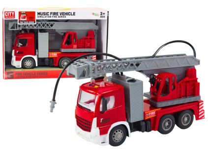 Hasičské auto s frikčním pohonem a výsuvným žebříkem