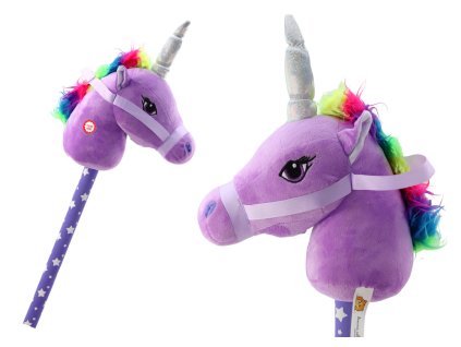 Jednorožec na tyči Hobby Horse se zvuky fialový