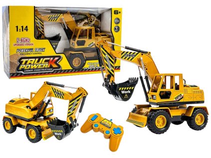 Bagr na dálkové ovládání R/C 1:14 buldozer žlutý