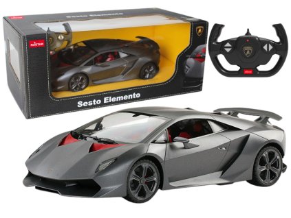 Auto na dálkové ovládání R/C Lamborghini Sesto Elemento 1:14 Rastar šedé