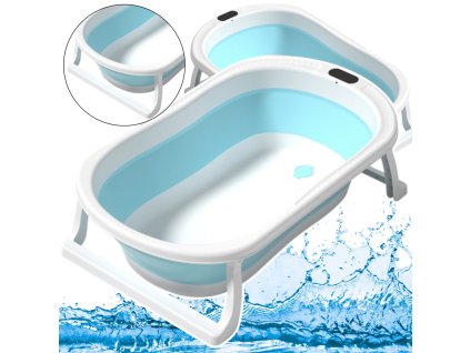 Skládací vanička na koupání s protiskluzovými nožkami modrá