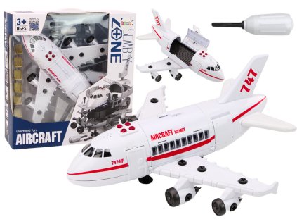 Velké konstrukční osobní letadlo s nářadím a efekty