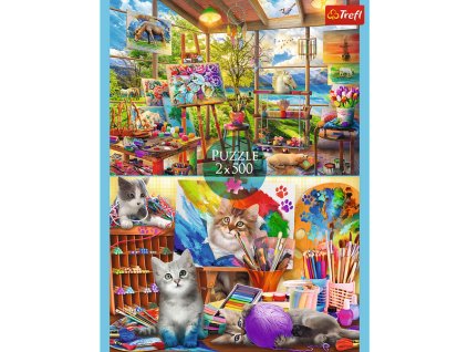 pol pm Puzzle 2x500 Sztuka malowania FSC Mix 70 37530 25953 4