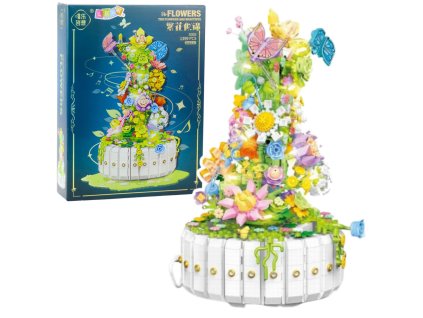 pol pl Klocki Konstrukcyjne Kompozycja Kwiatowa Z Motylami Swiatla LED 1399 el 26705 1