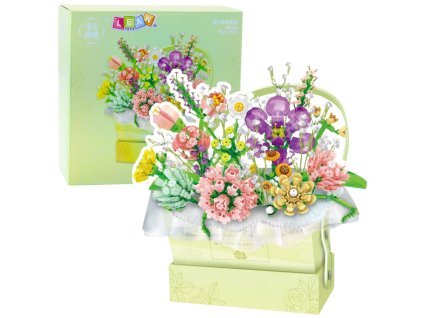 pol pl Klocki Konstrukcyjne Kompozycja W Pudelku Box Kwiatowy Zielony LED 750el 26710 1