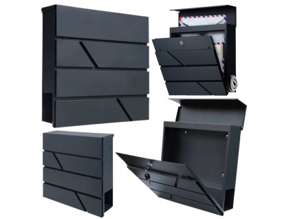 pol pl Duza Skrzynka Pocztowa Na Listy Gazety Antracytowa 37x37x11 cm 26730 1