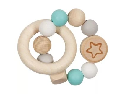 239385 hracka do ruky dva krouzky tyrkysova