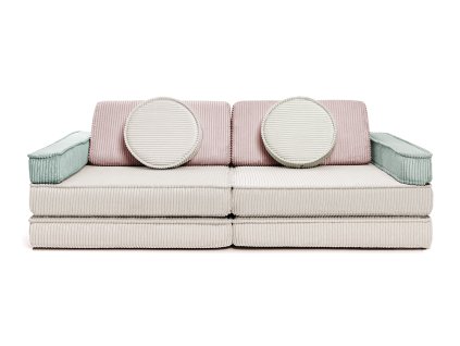 Dětská rozkládací pěnová pohovka SHAPPY PLAY manšestr (Barva Chocolate)