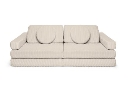 Dětská rozkládací pěnová pohovka SHAPPY PLAY premium manšestr (Barva Cookie)