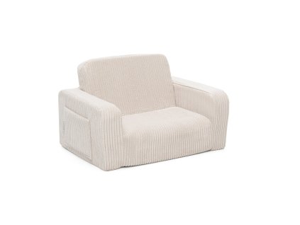 Dětské rozkládací pěnové křeslo LUMI manšestr (Barva Sky Sugar)