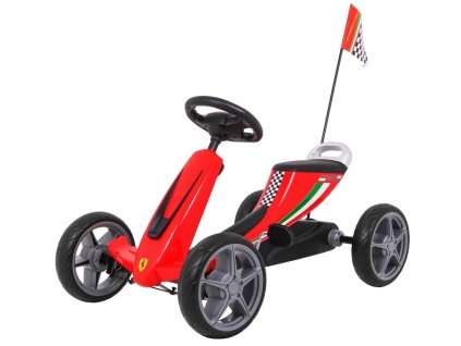Dětská šlapací motokára Ferrari červené