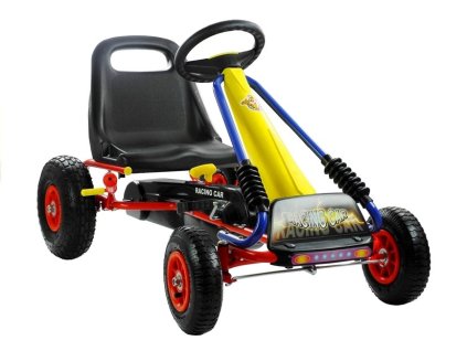 Dětská šlapací motokára Turbo žlutá