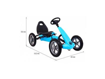 šlapací motokára modrá 2