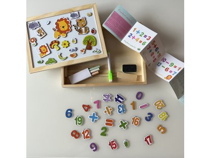 pol pl Drewniana TABLICA magnetyczno kredowa akc TA0072 13070 1