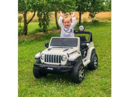 Elektrické autíčko Jeep Wrangler Rubicon 4 x 4 bílé