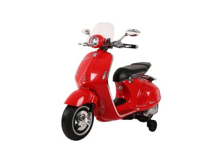 Dětský elektrický skútr Vespa GTS červený1