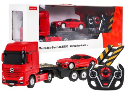 auto na dálkové ovládání mercedes benz actros červené (1)