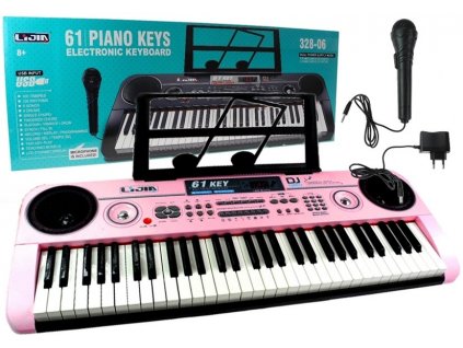 velký dětský keyboard pro holky růžový (10)