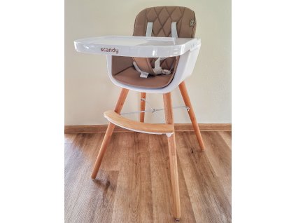 Jídelní židlička 4Baby Scandy XX camel