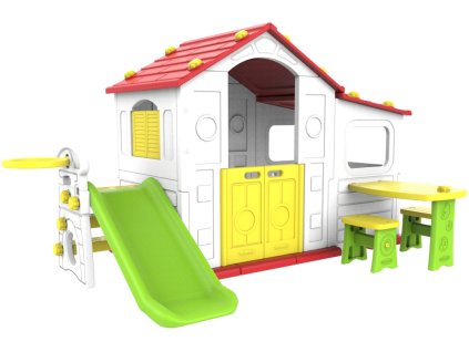 zahradní domeček se skluzavkou a stolečkem02