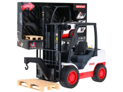 Vysokozdvižný vozík bílo červený07