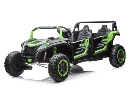 Elektrické autíčko Buggy UTV čtyřmístné 24V nafukovací kola zelené6
