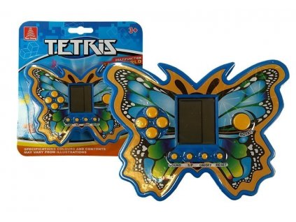 Kapesní elektronická hra Tetris motýl modrá1