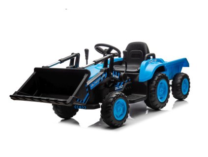 Dětský elektrický traktor s pohyblivou radlicí modrý07