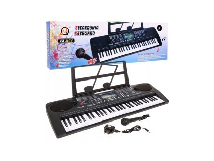 Dětský keyboard s mikrofonem stojánem USB MP3 MQ6159UFB01