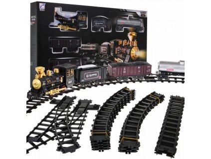 Velká vláčkodráha s parní lokomotivou a 4 vagóny01