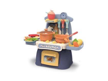 Dětská kuchyňka mini se zvukovým a svítícími efekty modrá1