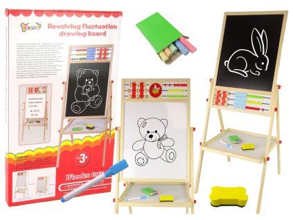 197310 detska drevena tabule 2v1 magneticka kridova