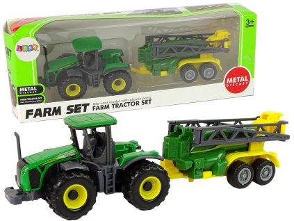 198840 zemedelske vozidlo traktor s postrikovacem zeleny