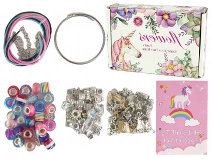 Sada na výrobu náramků DIY 90 korálků