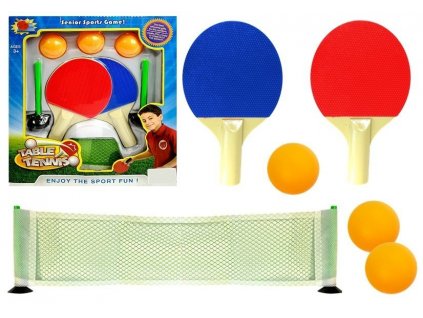Sada na stolní tenis s pálkami, sítí a míčky